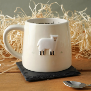 farm sheep stoneware mug